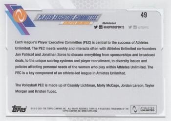 2021 Topps On-Demand Set #2 - Athletes Unlimited Volleyball #49 Player Executive Committee Back